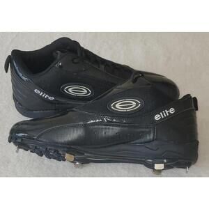 NEW Elite Solid Black Size 11 Baseball And Softball Metal Cleats. NWB Sportswear